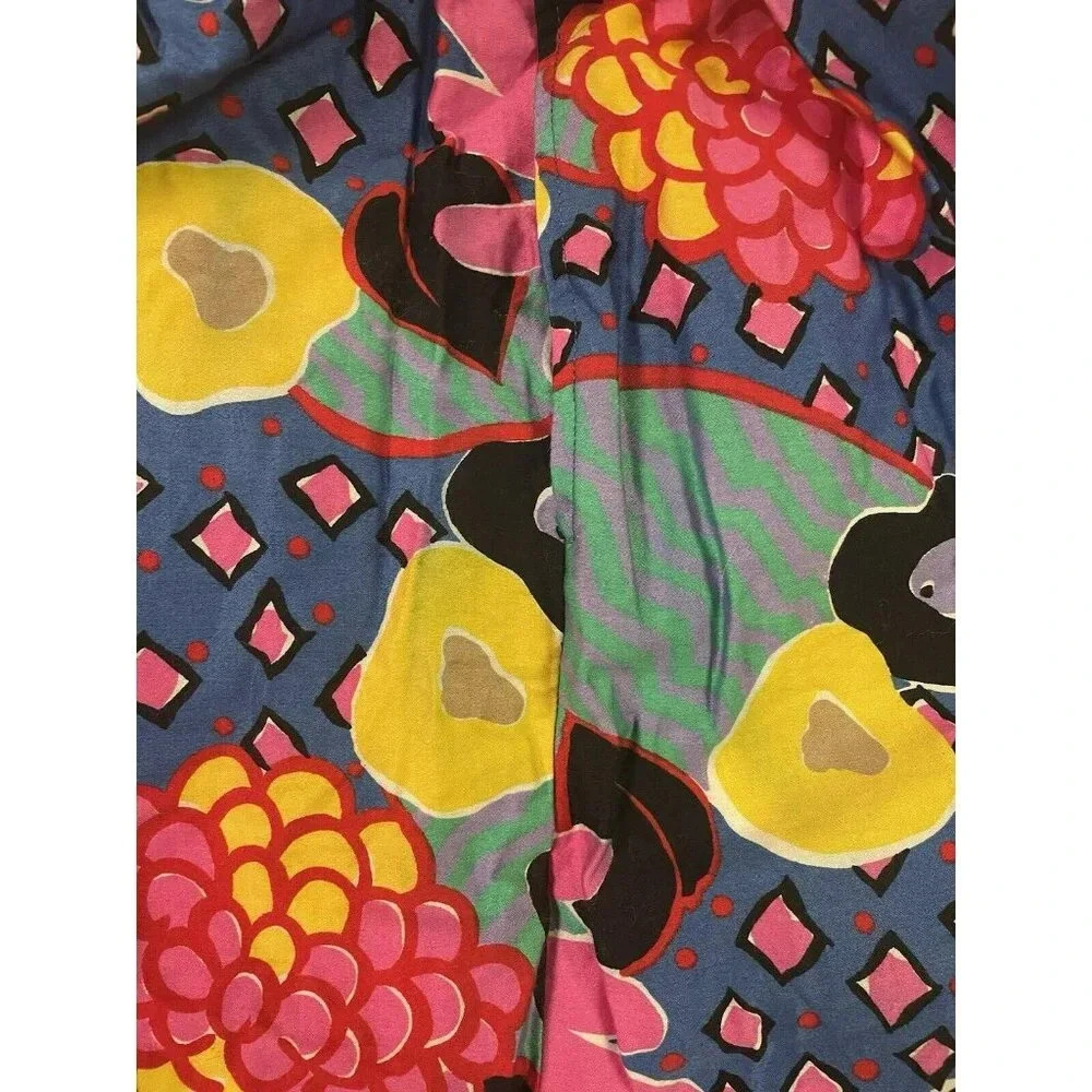 Worthington Vintage 80's Pleated Colorful Floral Midi Skirt w/ Pocket Size 12 - Picture 13 of 13